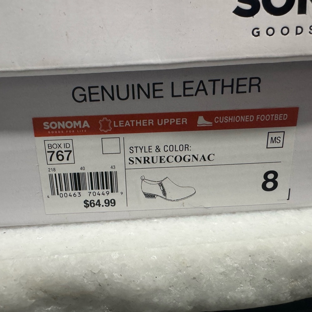 Sonoma Leather Upper Shoes - Cognac